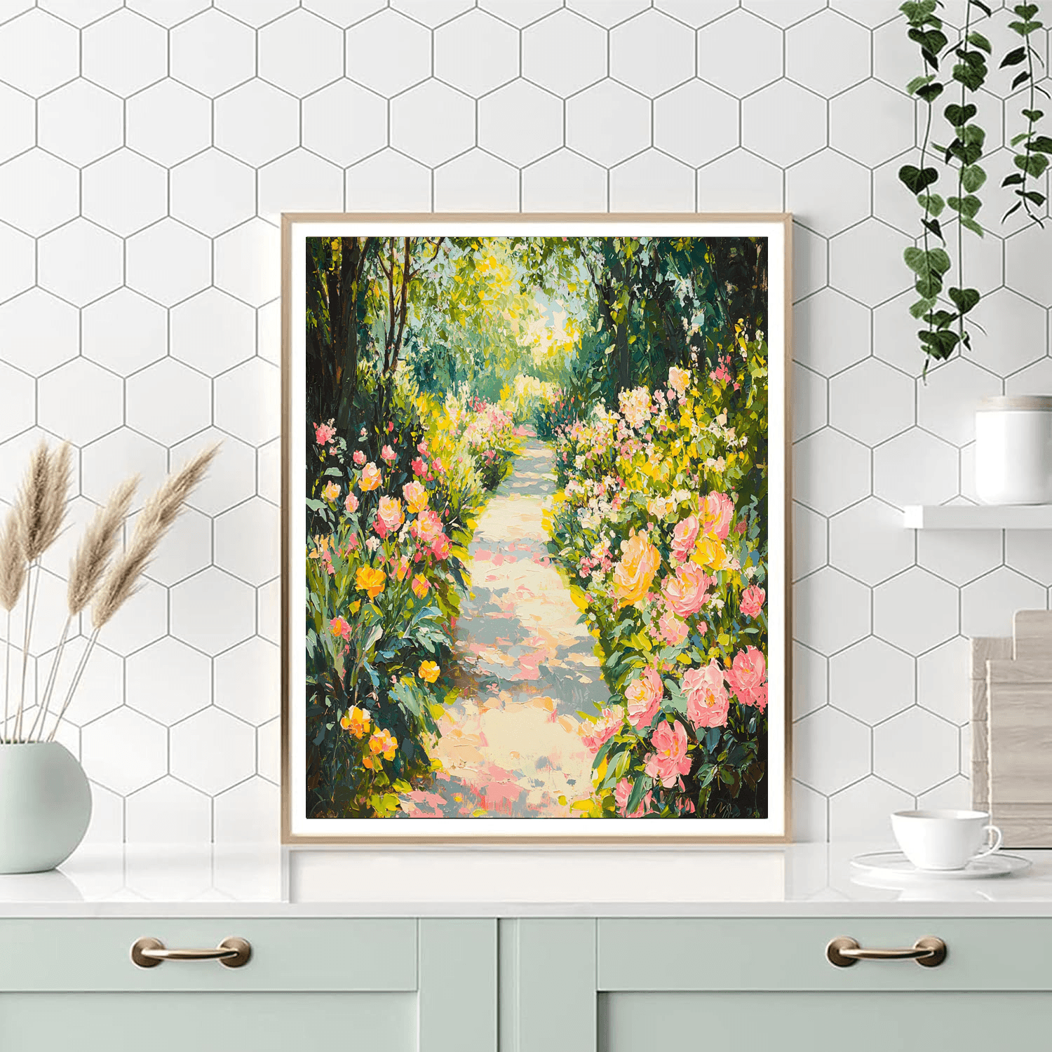 Claude Monet Inspired Joyous Garden Path  Paint By Numbers Kits