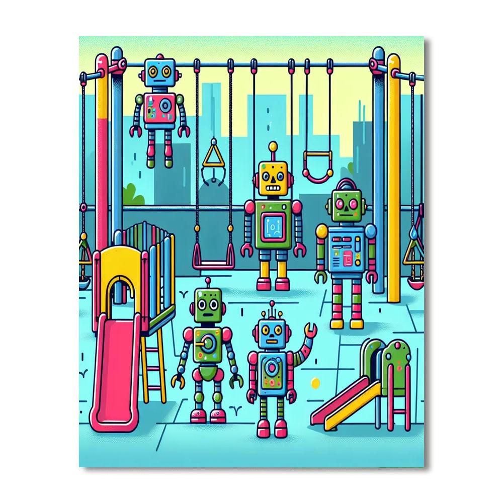 Robot Rascals Number Painting