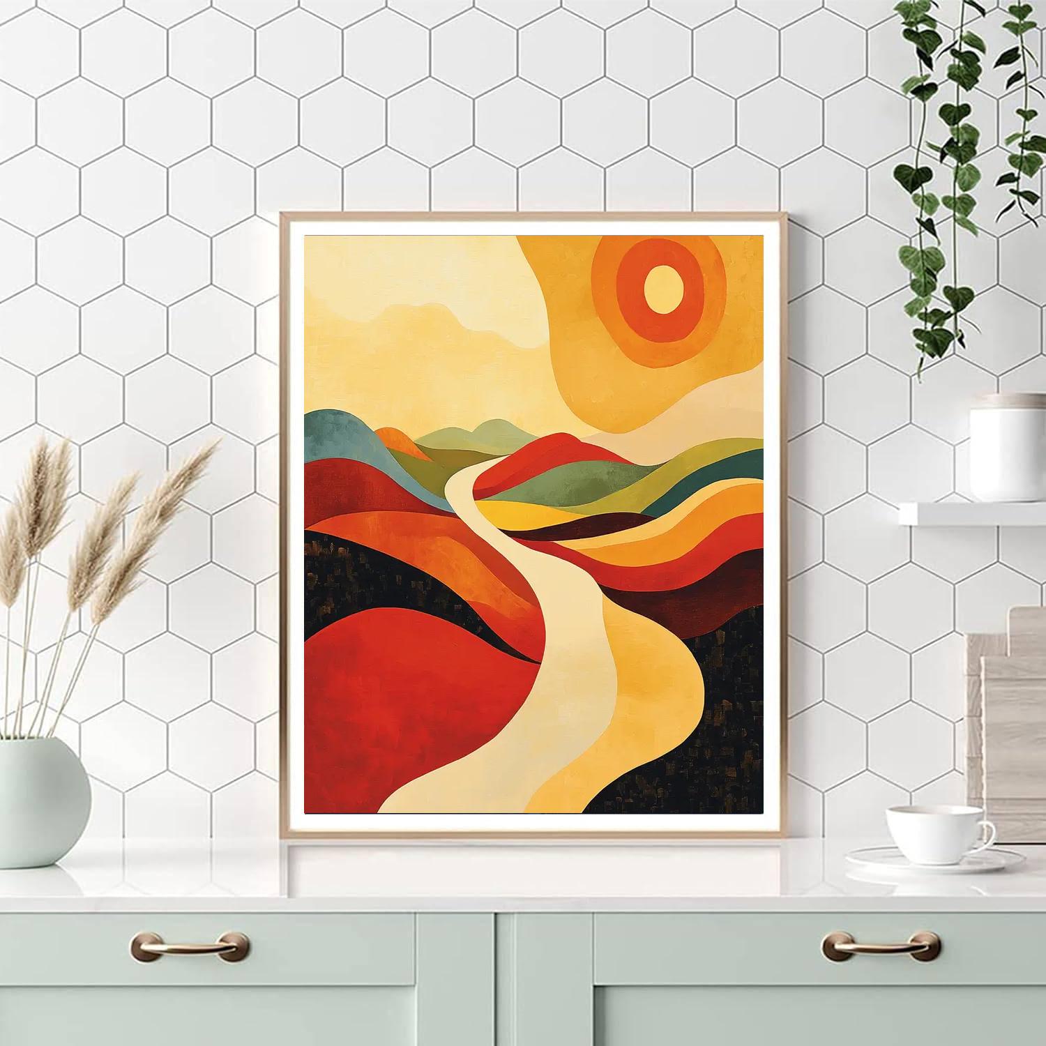 Paul Klee Inspired Rythmic Landscapes  Number Painting