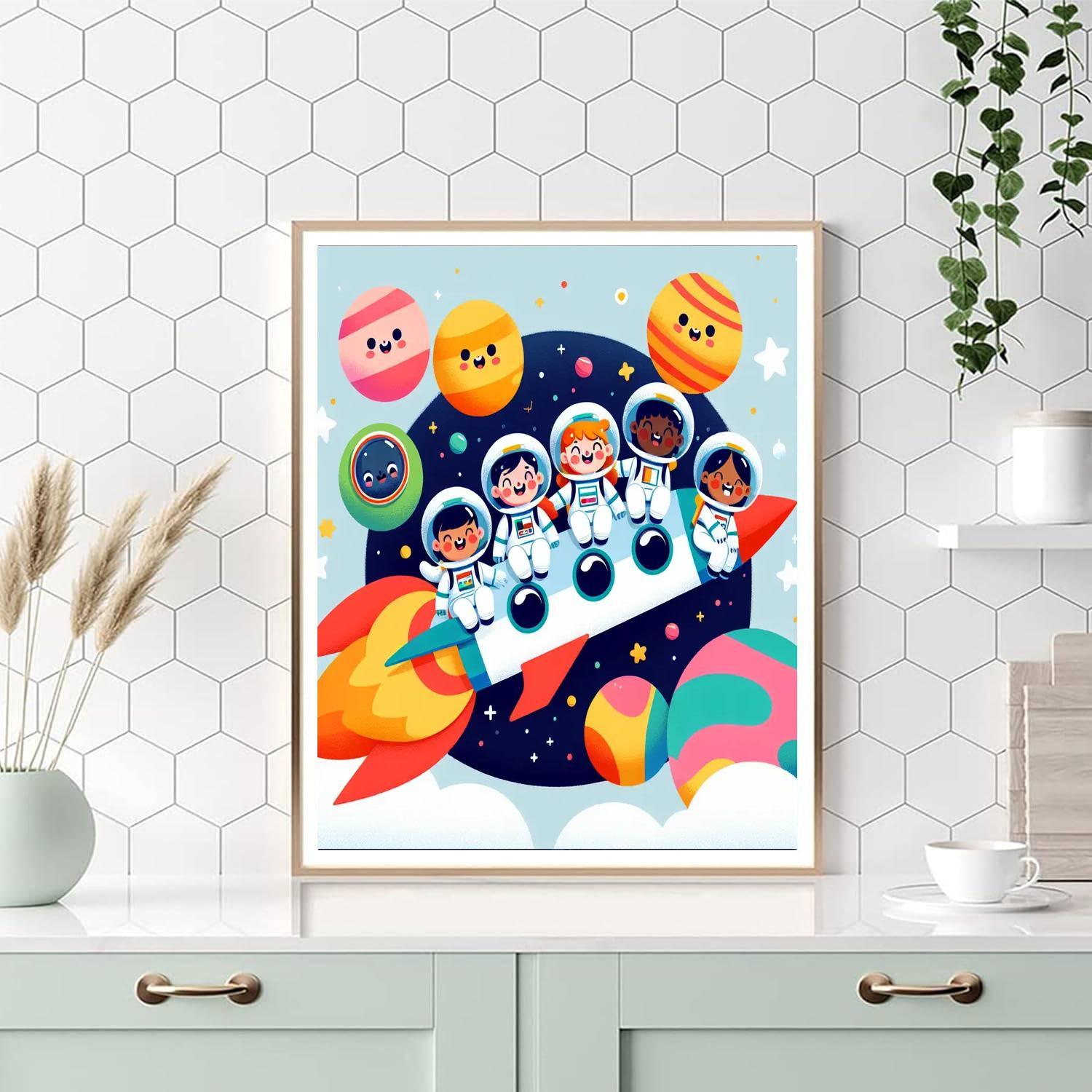 Exploring Space With Friends Numbered Painting Kits