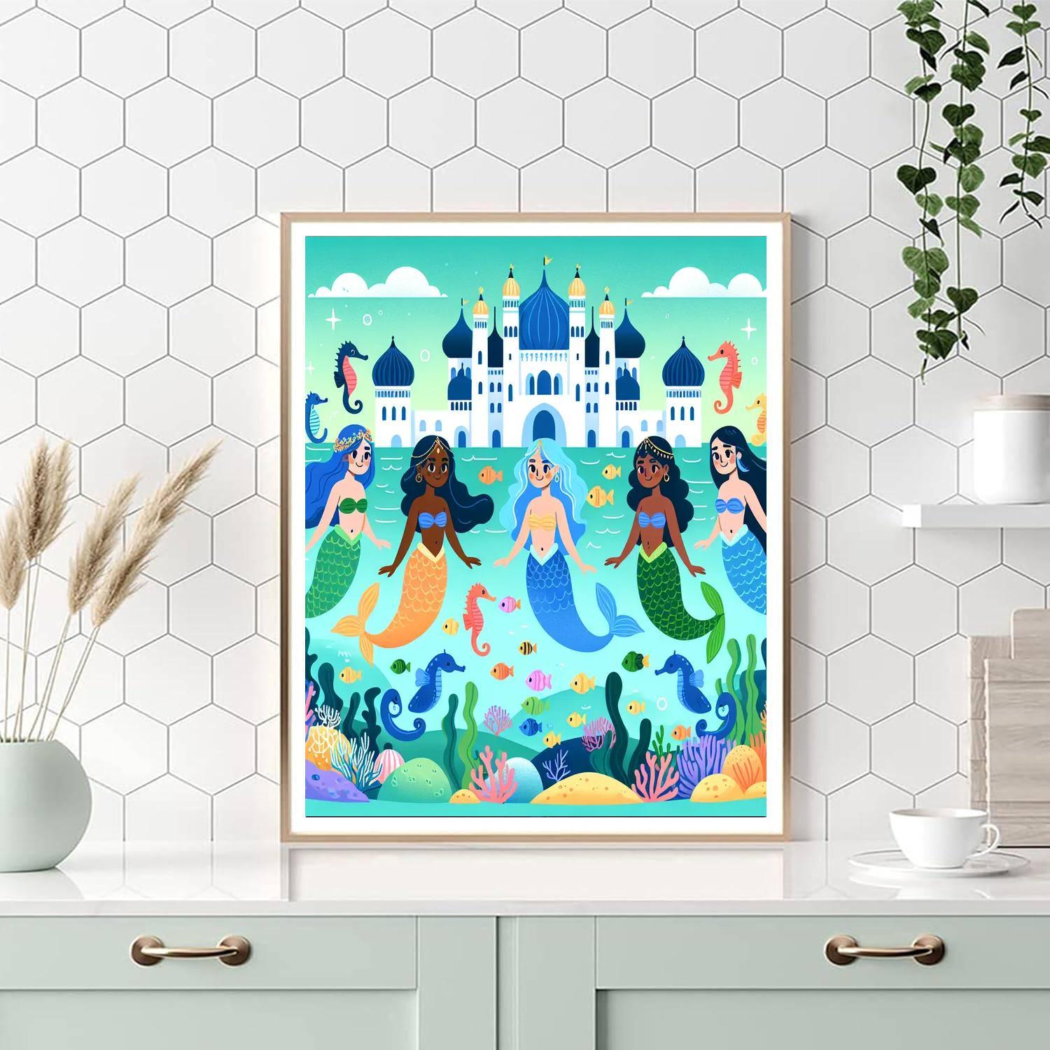 Underwater Palace Numbered Painting Kits