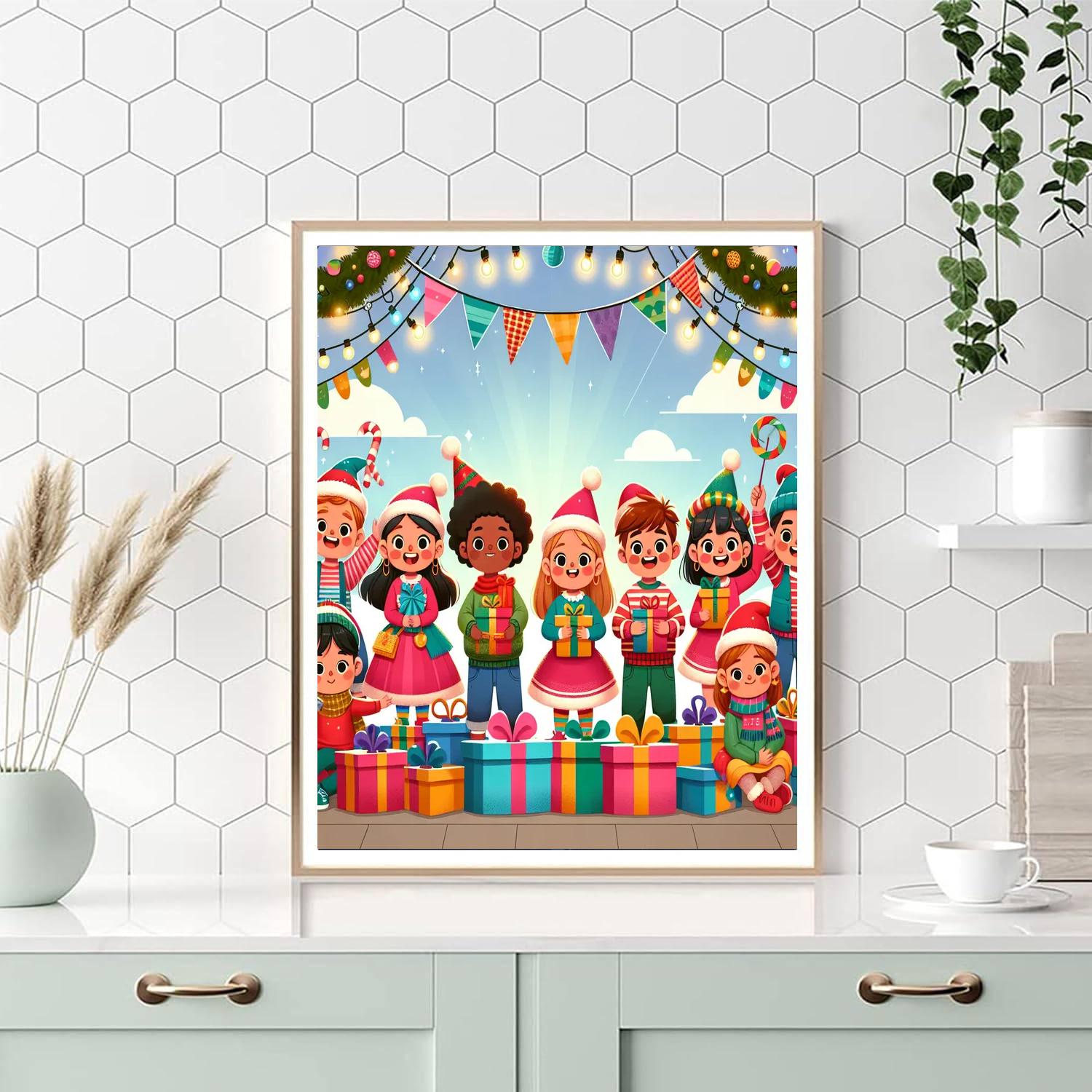 Happy Holiday Painting Number Kit