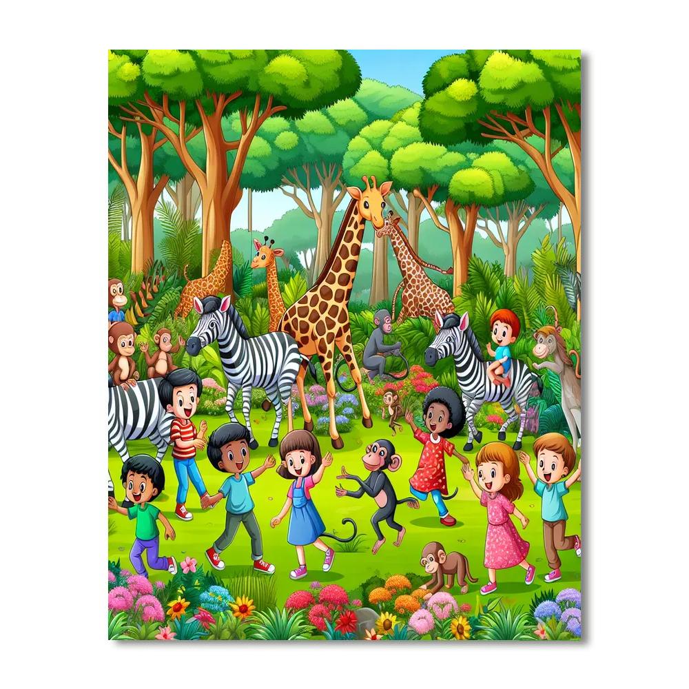 Fantastic Animal Adventure Painting By Numbers Kit