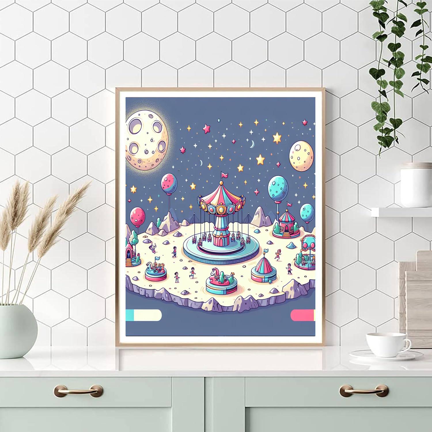 Lunar Lunar Park Number Painting