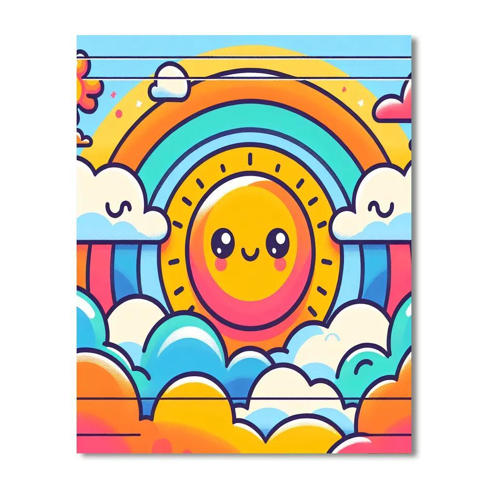 Rainbow World Of Happiness Paint By Number