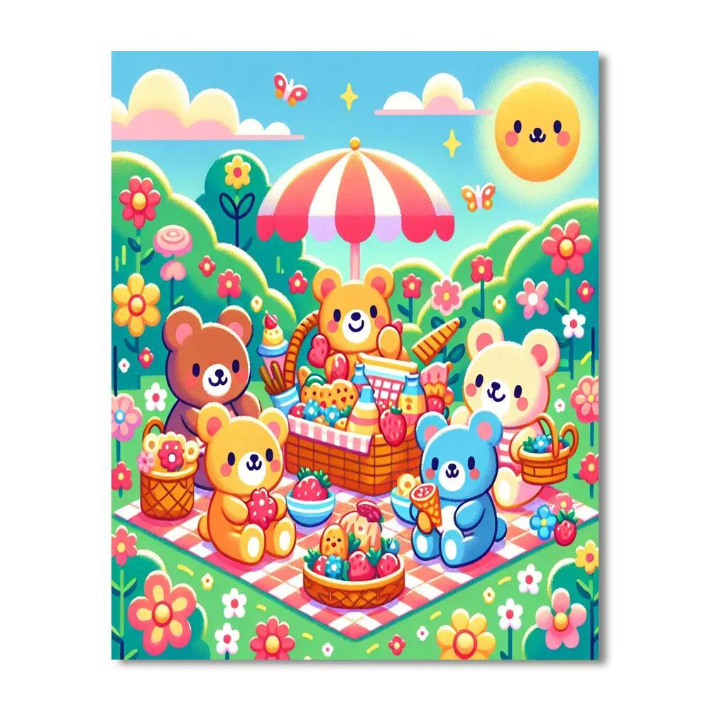 Charming Cuddly Bears Painting Number Kit