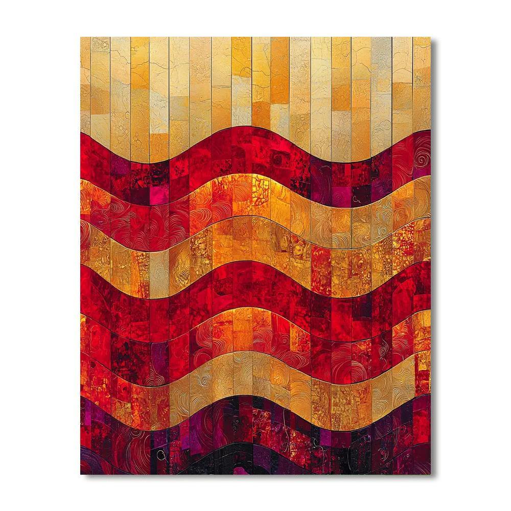 Gustav Klimt Inspired Chasing Echoes  DIY Paint By Numbers