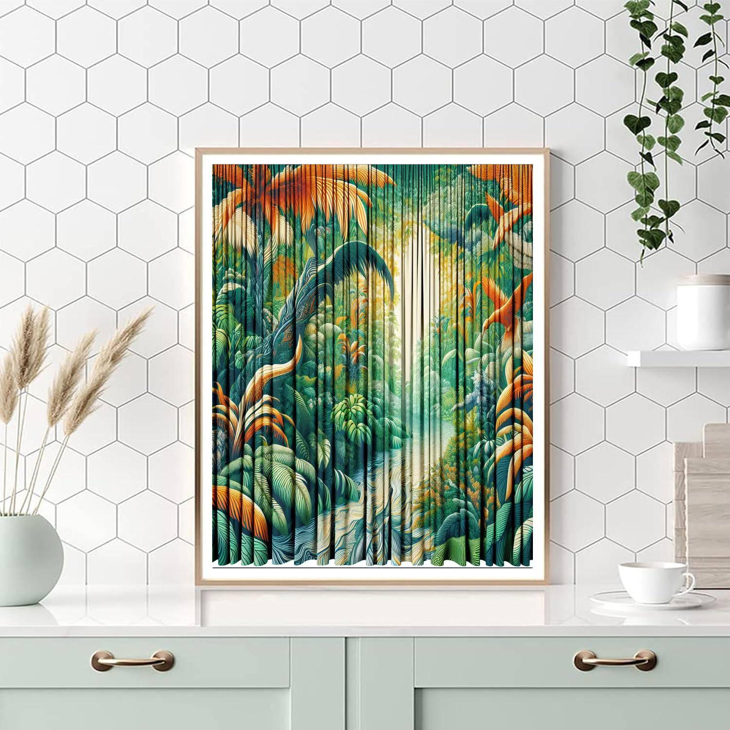 Jungle Rhythm Curtains Paint By Number