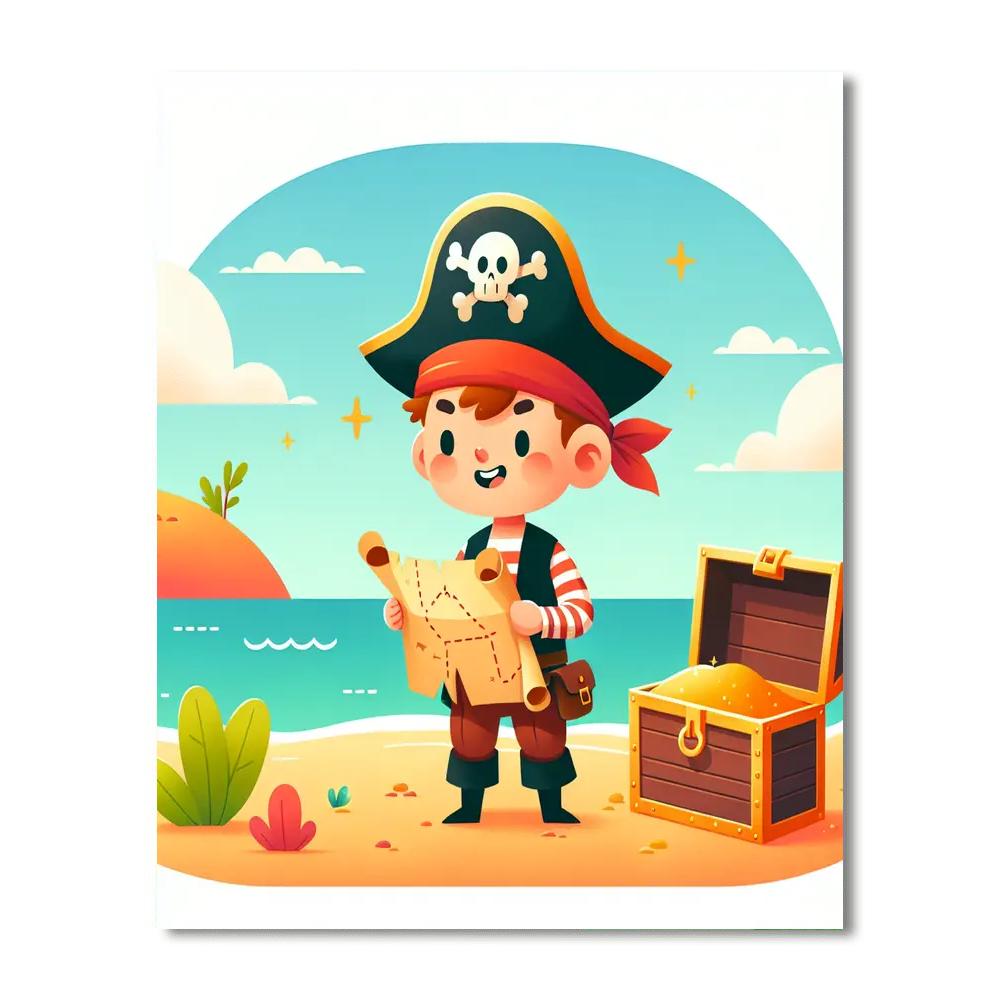 Pirate's Seaside Treasure Hunt Numbered Painting Kits