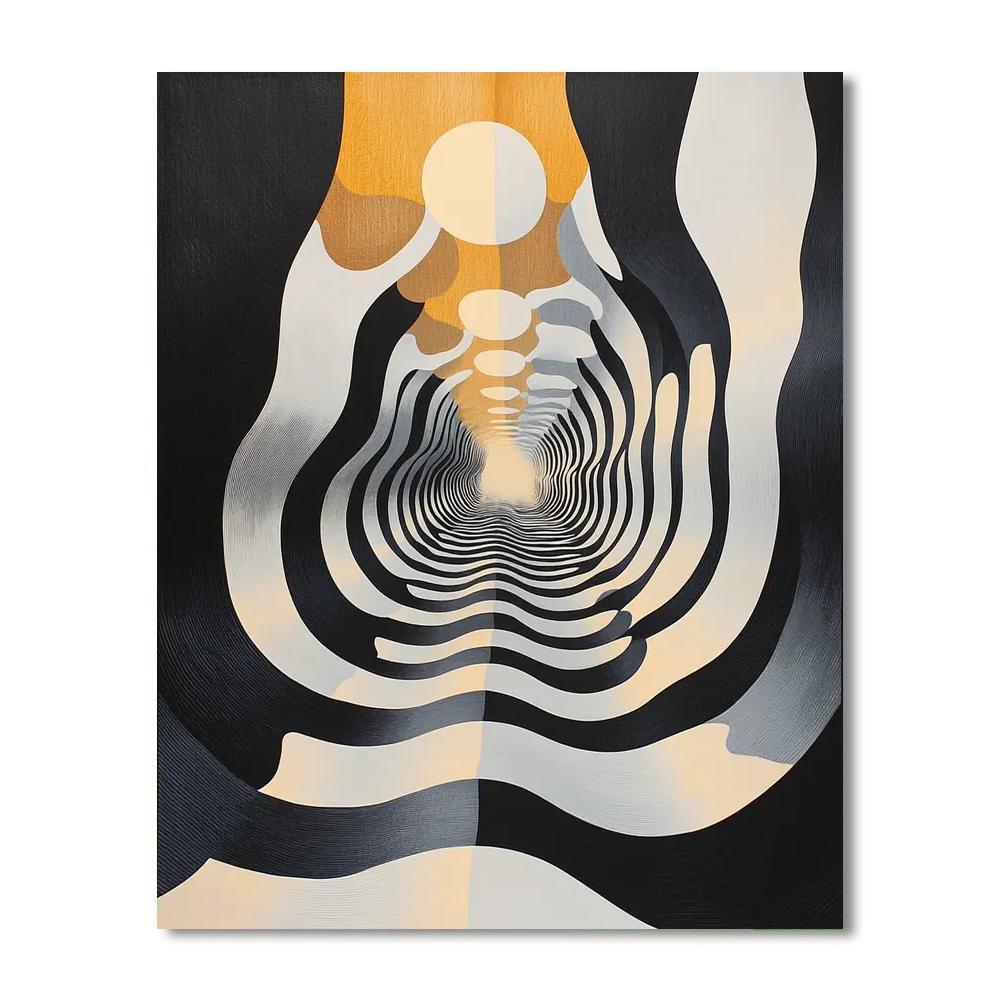 M.C. Escher Inspired Echoes Of Infinity  Number Painting