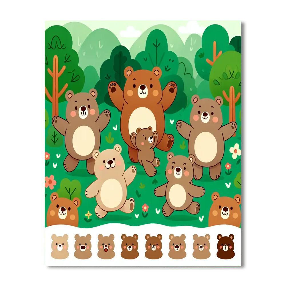Bouncy Bears Numbered Painting Kits