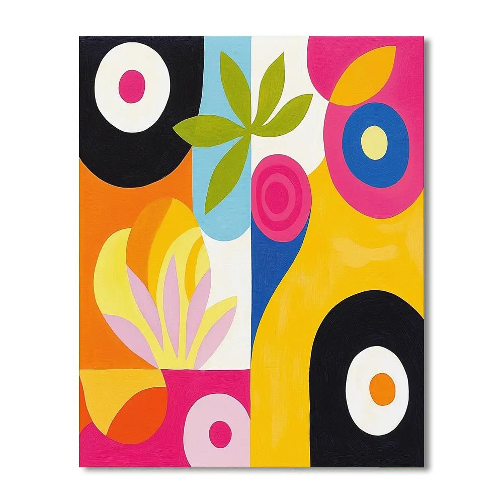Joan Miró Inspired Abstract Playfulness  Number Painting