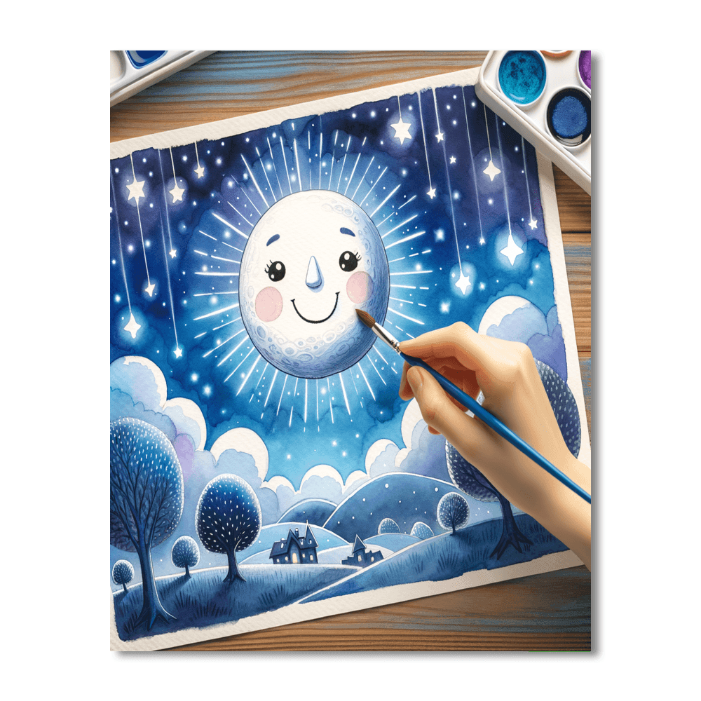 Charming Moon - DIY Painting By Numbers Kit