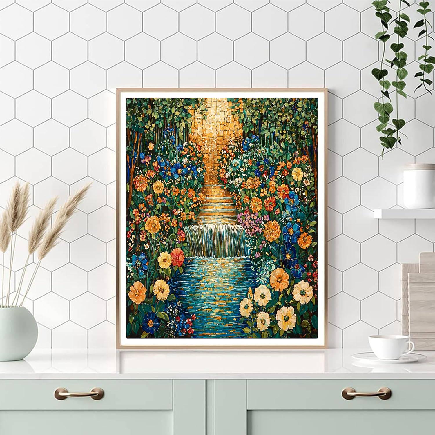 Gustav Klimt Inspired Mystical Oasis  Paint By Numbers