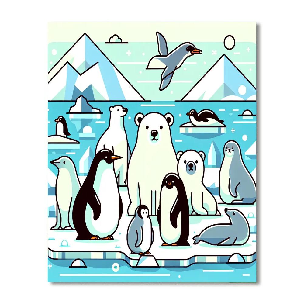 Arctic Wildlife Sanctuary Paint By Numbers Art