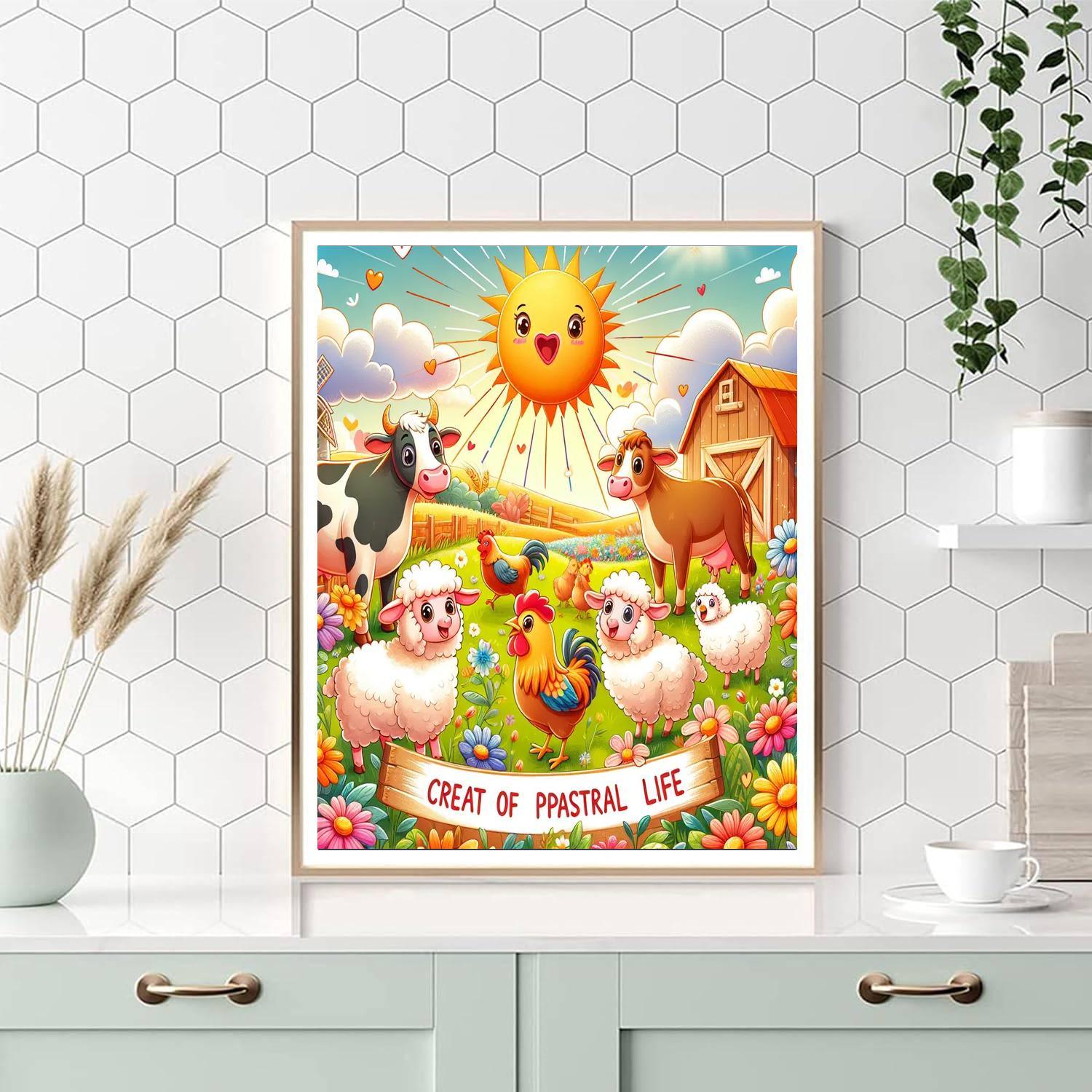 Cheerful Farmyard Days Paint By Numbers Kits