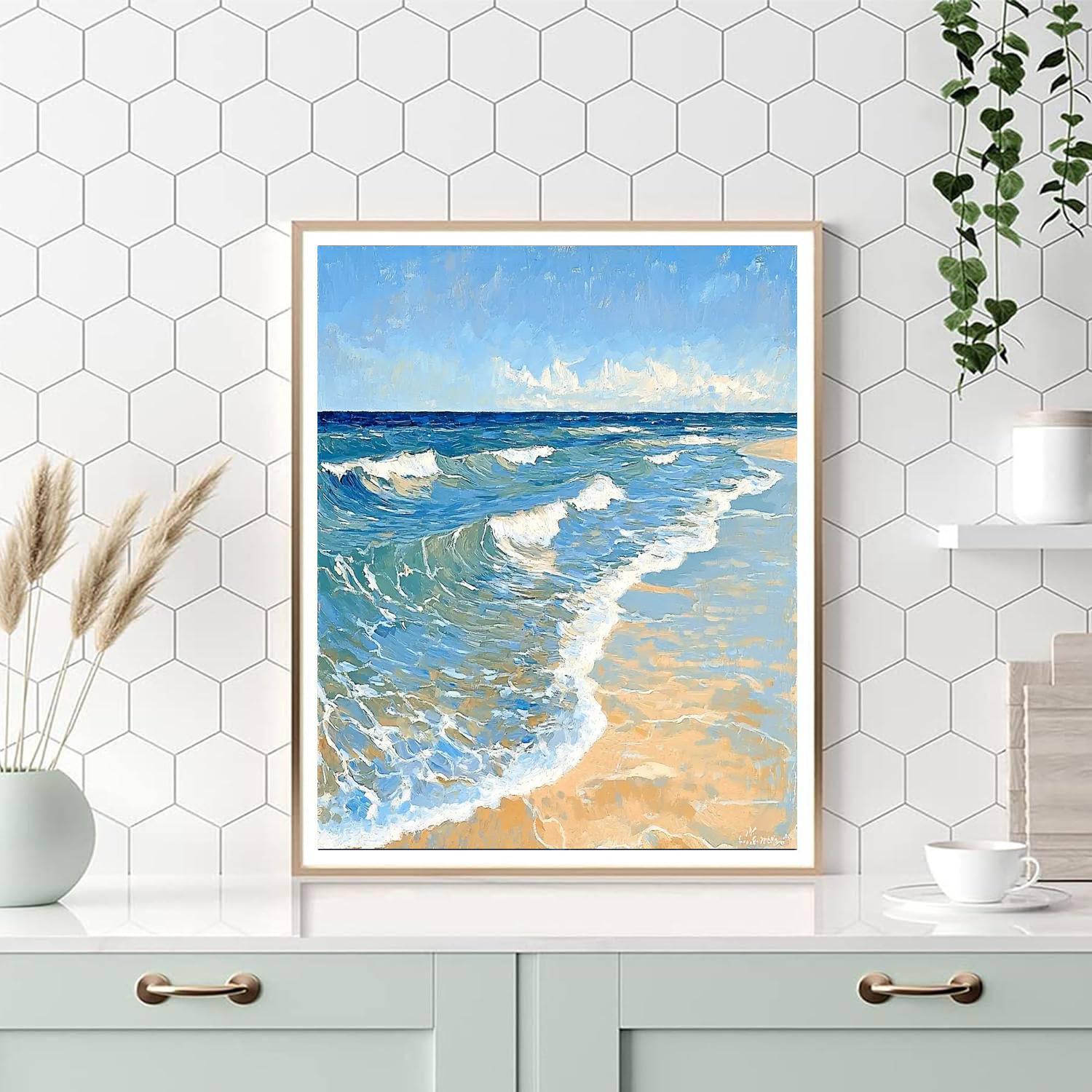 Paul Cézanne Inspired Breezy Coastal Bliss  Painting By Numbers Kit