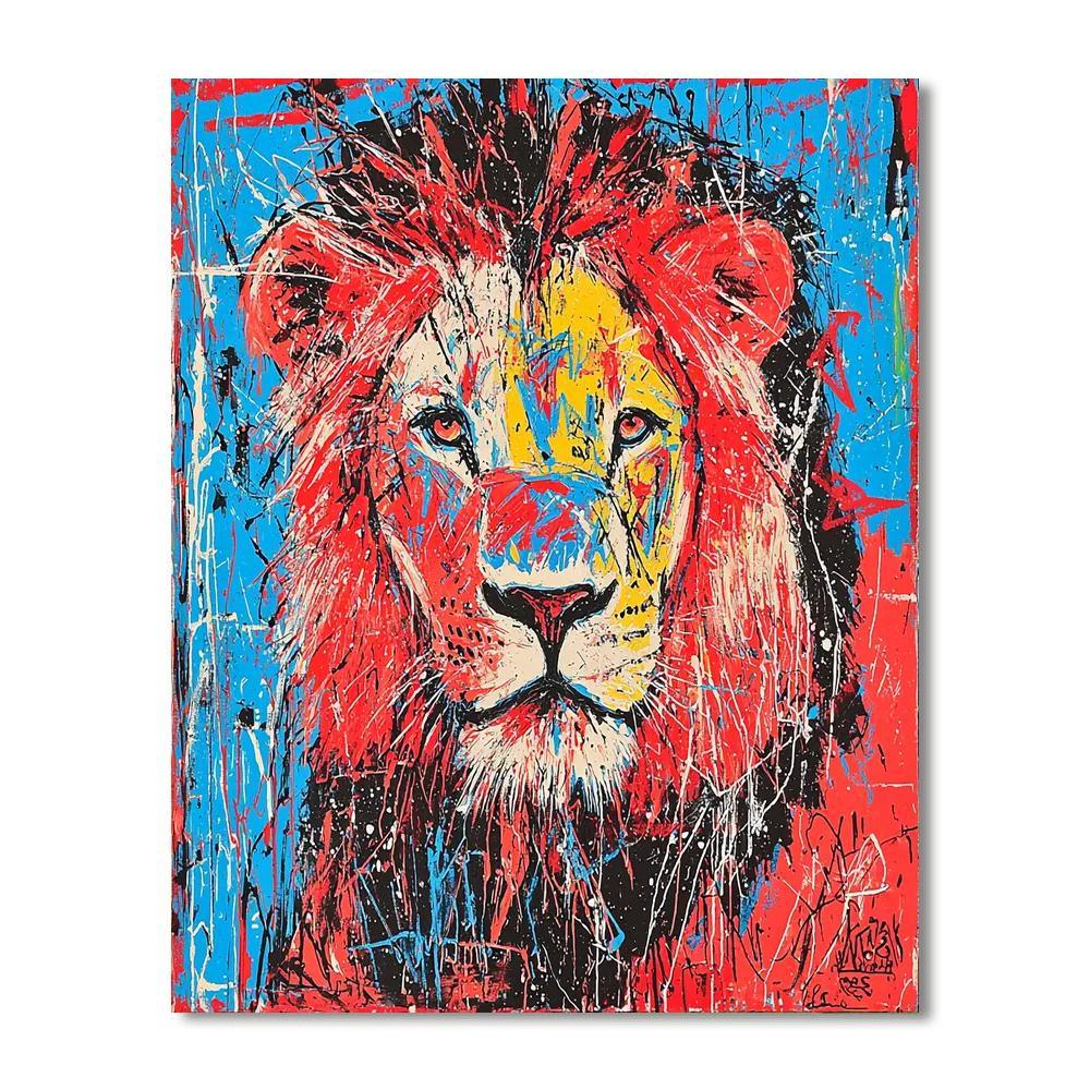 Jean-Michel Basquiat Inspired Neo-Expressionist Wildlife  DIY Paint By Numbers