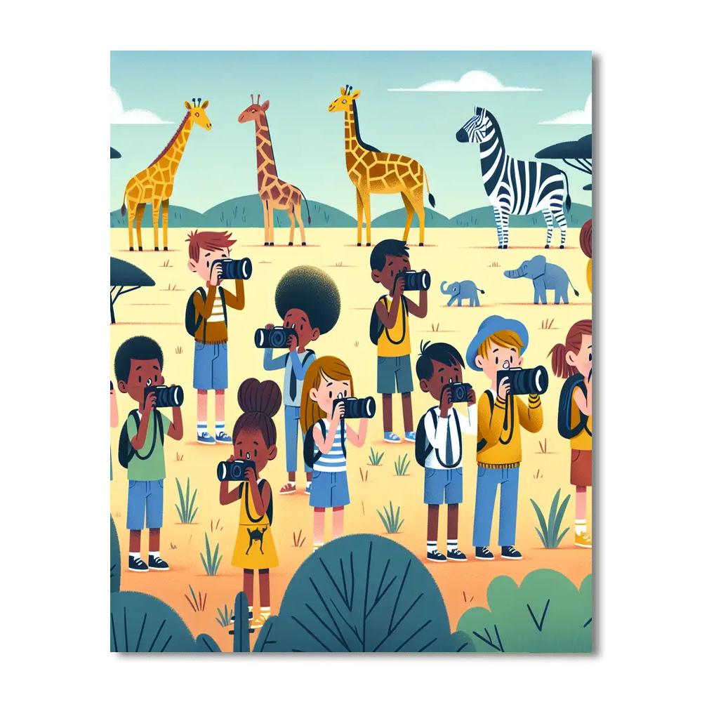 Safari Snapshot Adventure Paint By Numbers Art