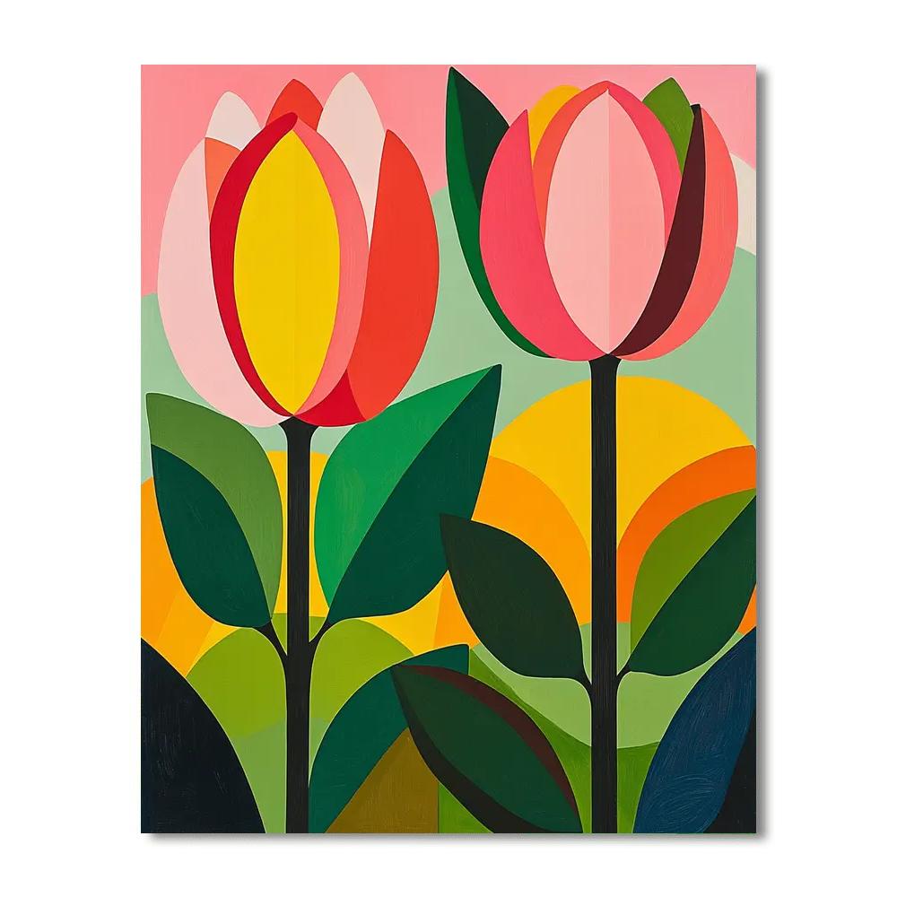 Paul Cézanne Inspired Vibrant Flora Burst  Paint By Numbers Kits