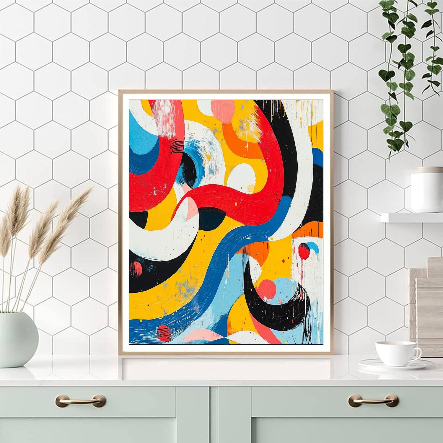 Joan Miró Inspired Playful Visions  Painting Number Kit