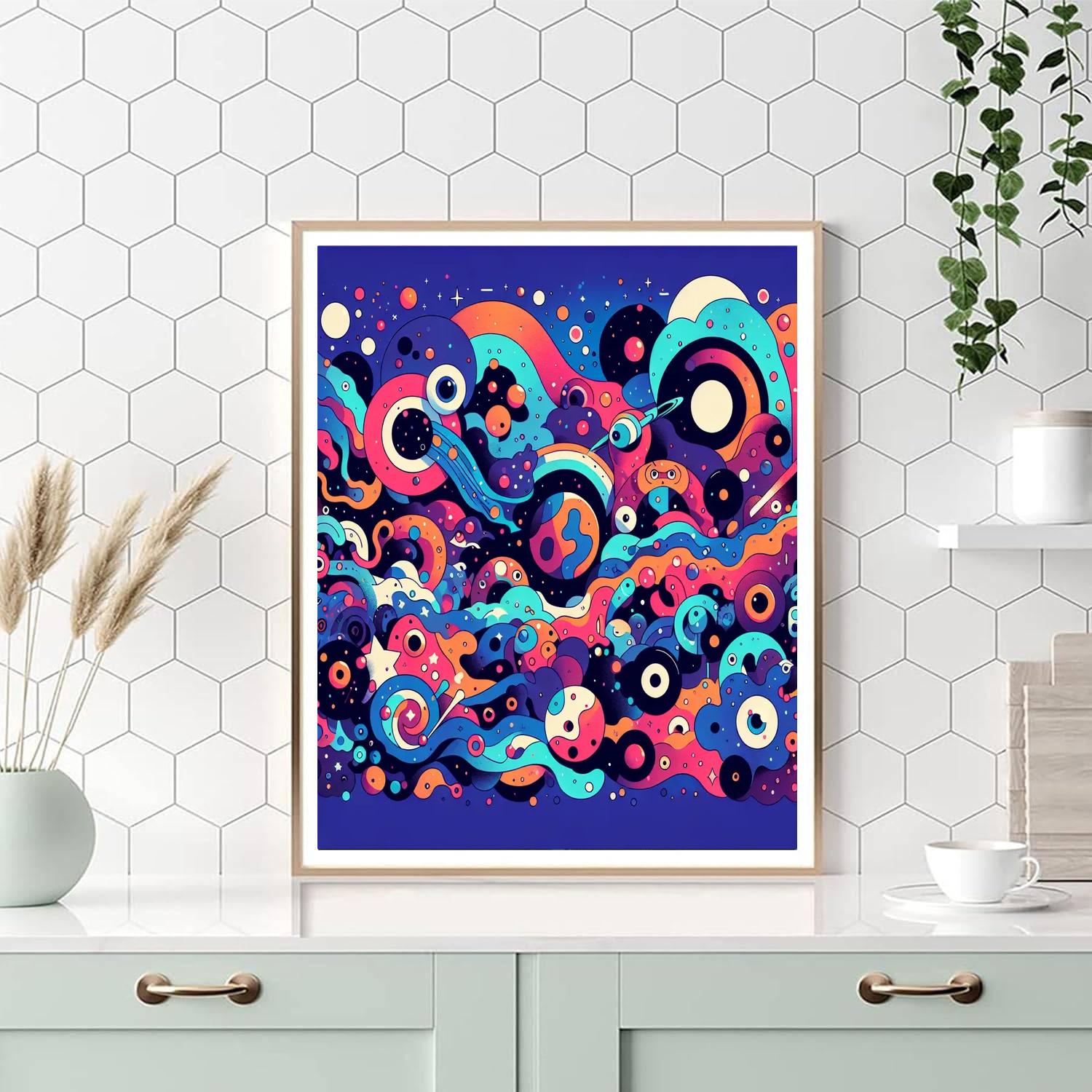 Galactic Animal Odyssey Painting Number Kit
