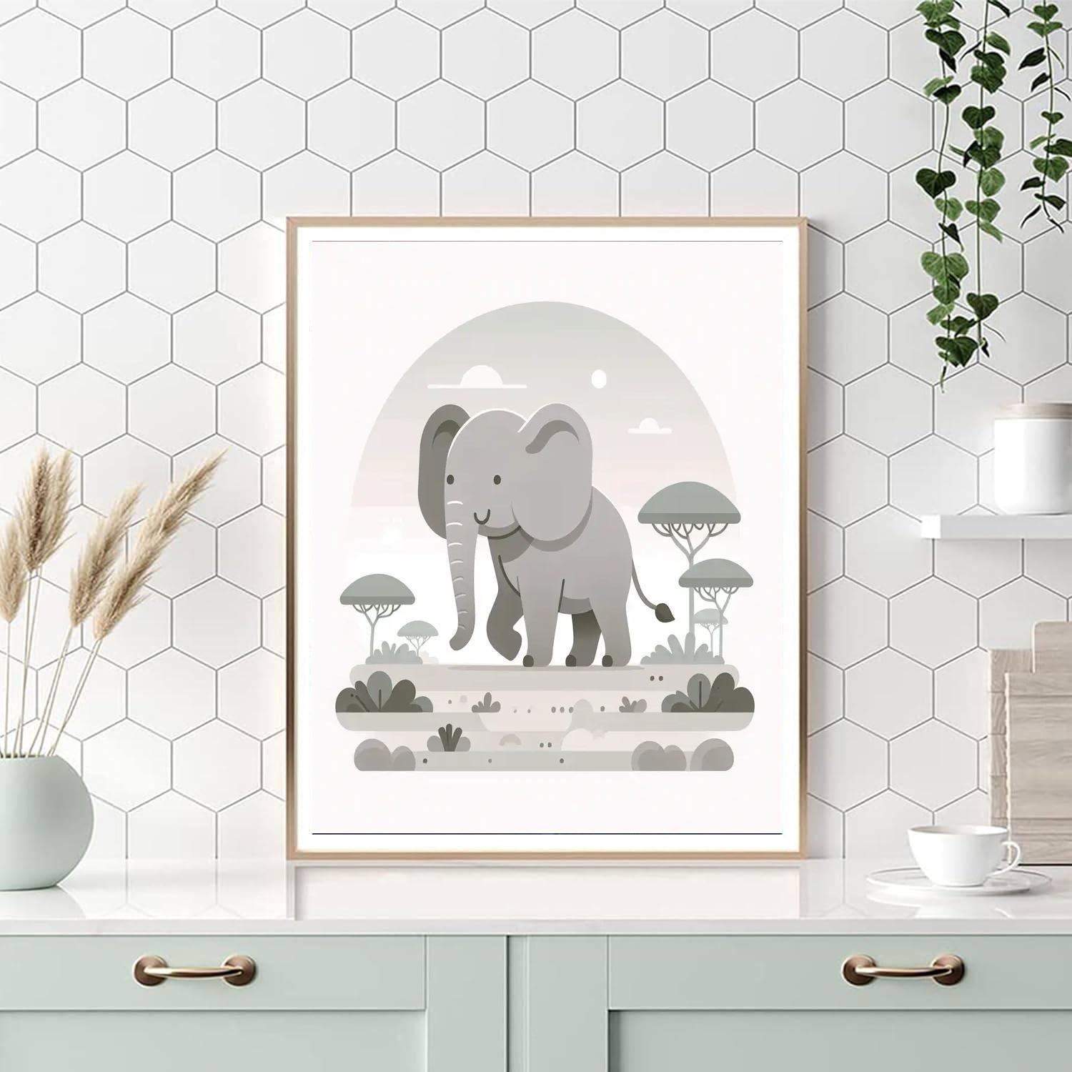 Elegant Elephant Numbered Painting Kits