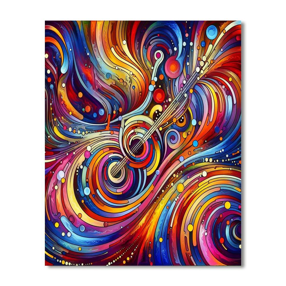Abstract Music Symphony Painting Number Kit