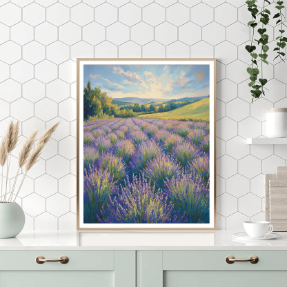 Claude Monet Inspired Fields Of Lavender  Painting By Numbers Kit