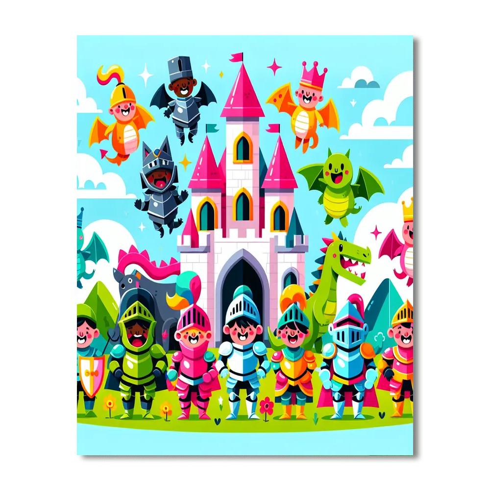 Creative Castle Construction Painting Number Kit