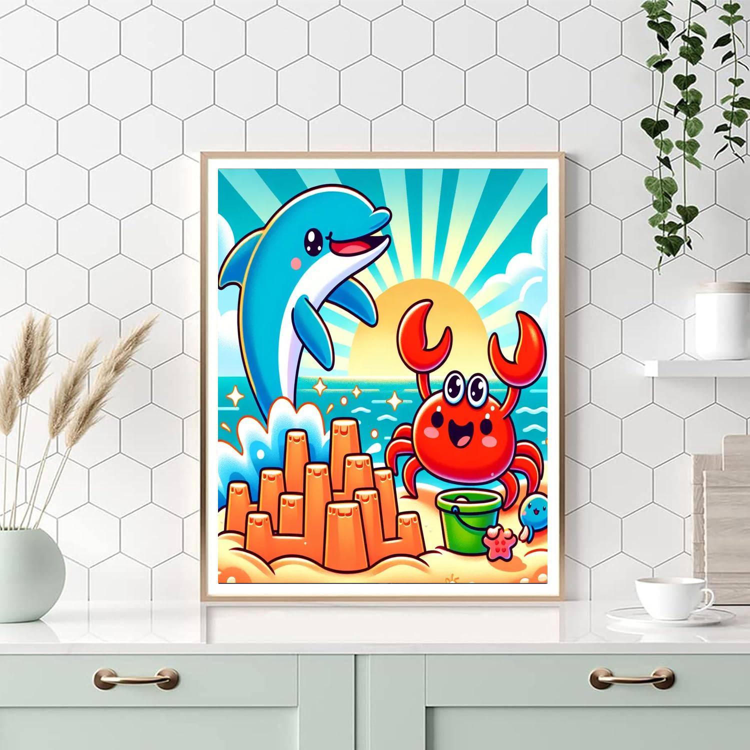 Summer Fun On The Beach Painting Number Kit