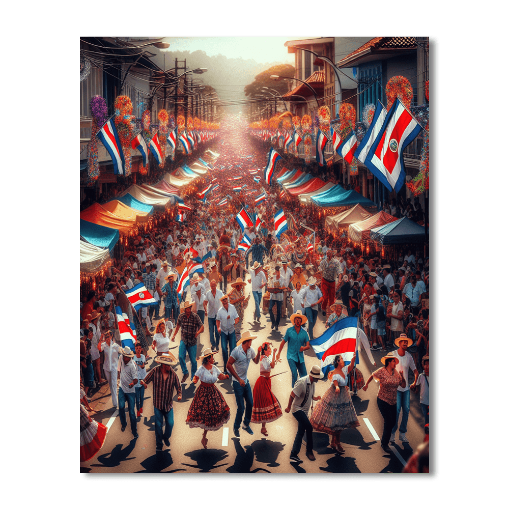 Día De La Independencia - Costa Rica DIY Paint By Numbers