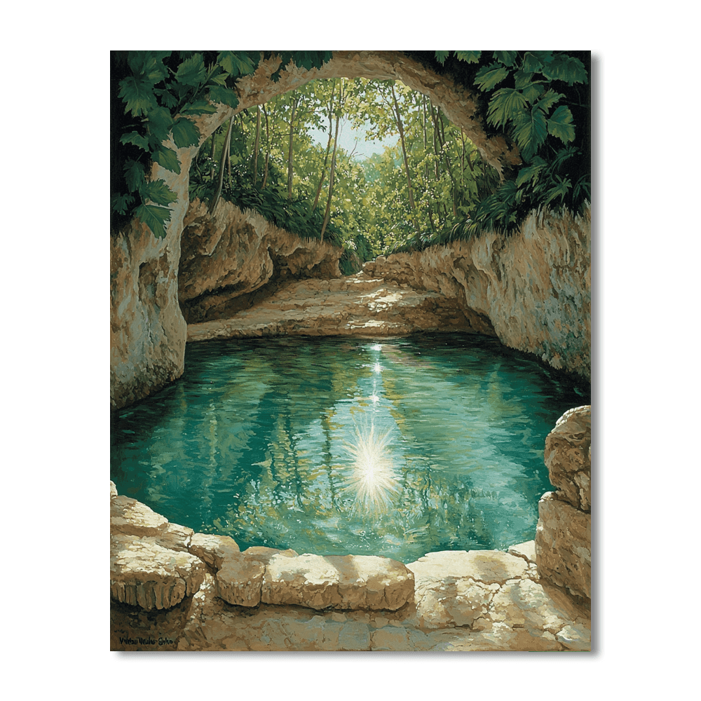 Cenotes Of The Yucatan Peninsula - Mexico Painting By Numbers Kit