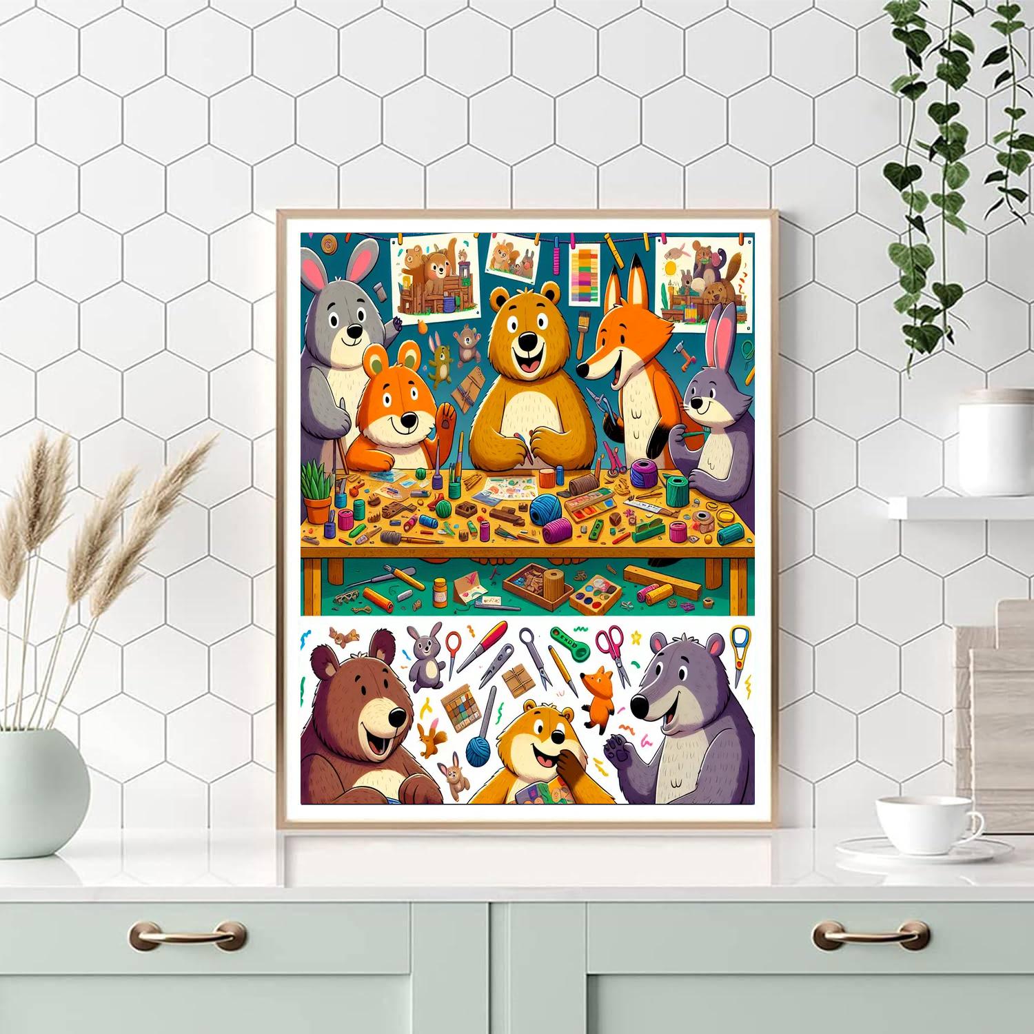 Friendly Animal Workshop Paint By Numbers Kits