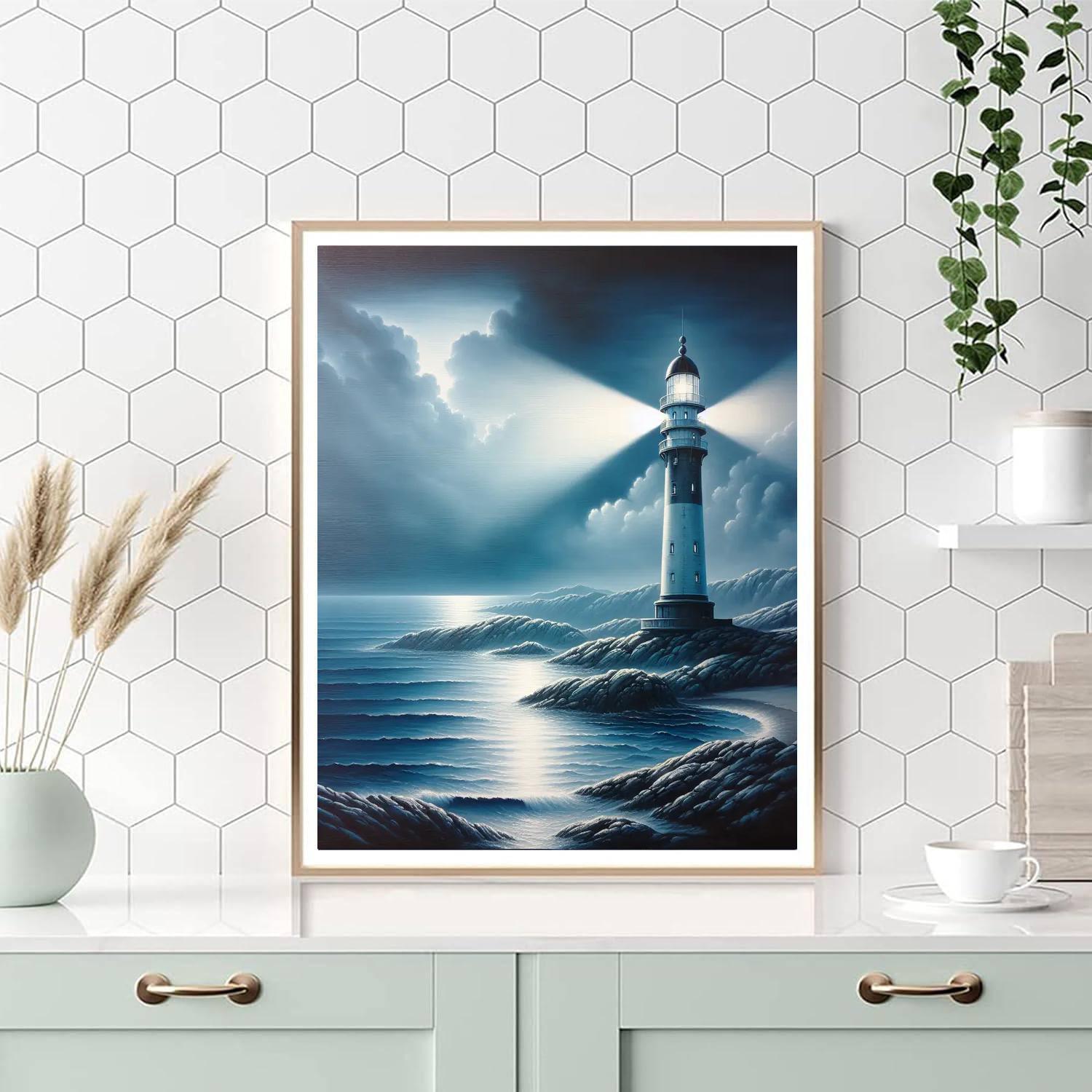 Coastal Lighthouse Beacon Paint By Numbers Art