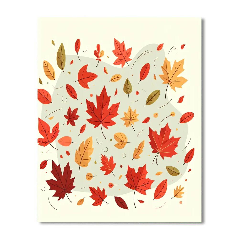 Autumn Leaf Parade Paint By Numbers Art