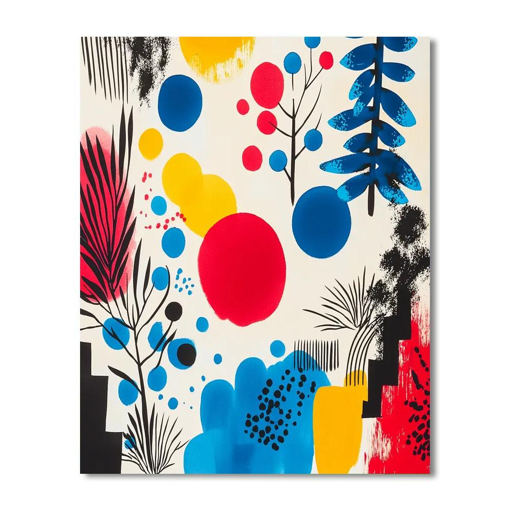 Joan Miró Inspired Dreamscape Whimsy  Paint By Numbers Art