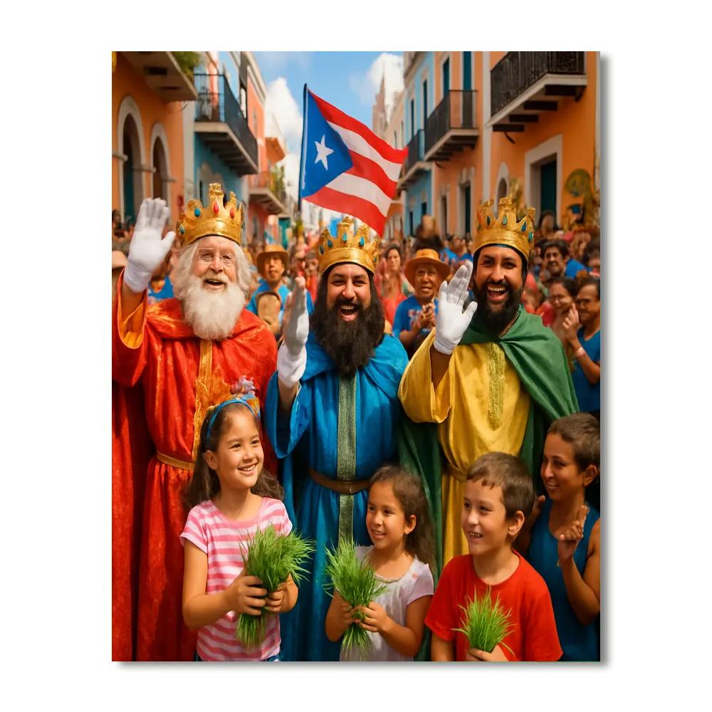Día De Los Reyes Magos - Puerto Rico DIY Paint By Numbers