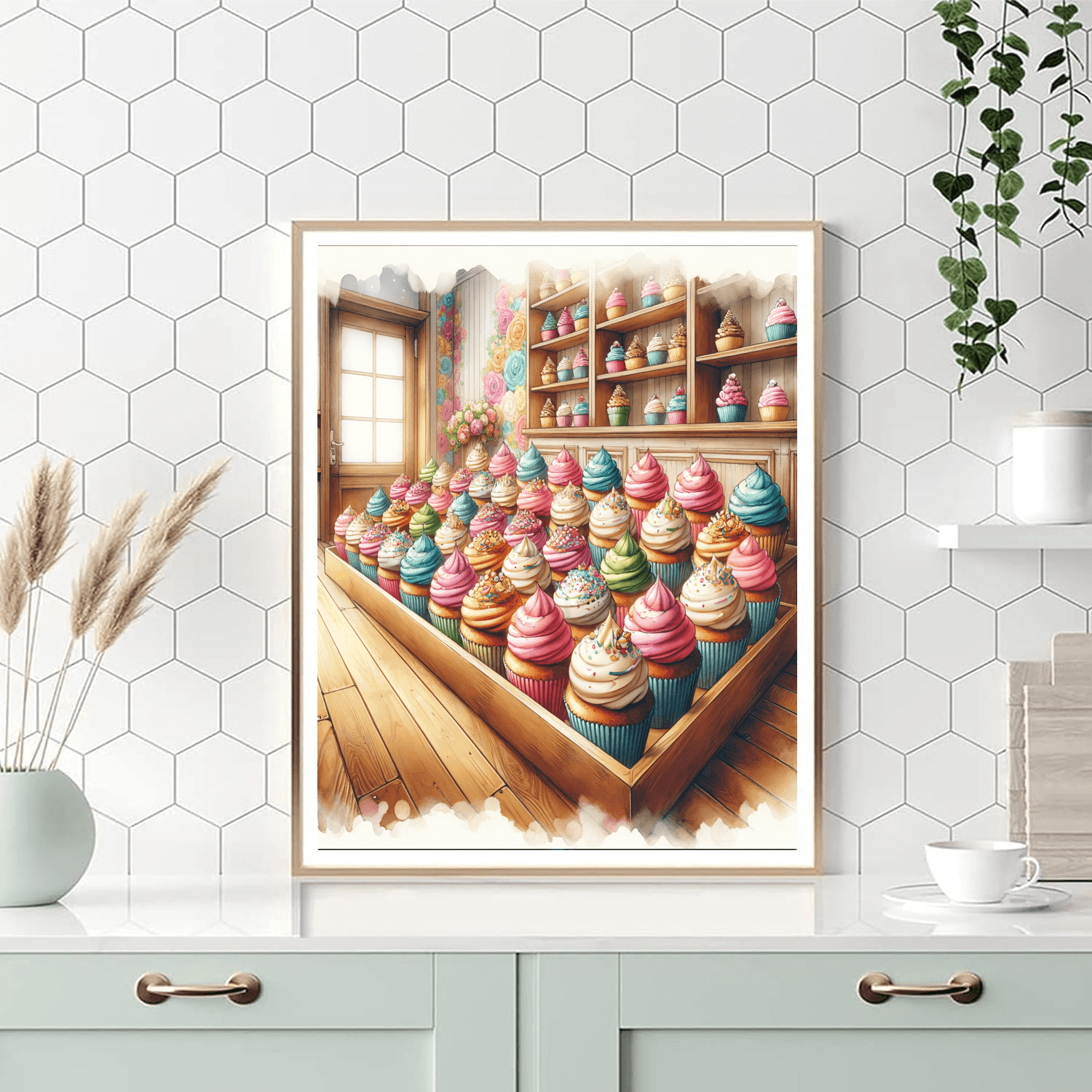 Sweet Cupcake Shop Painting Number Kit