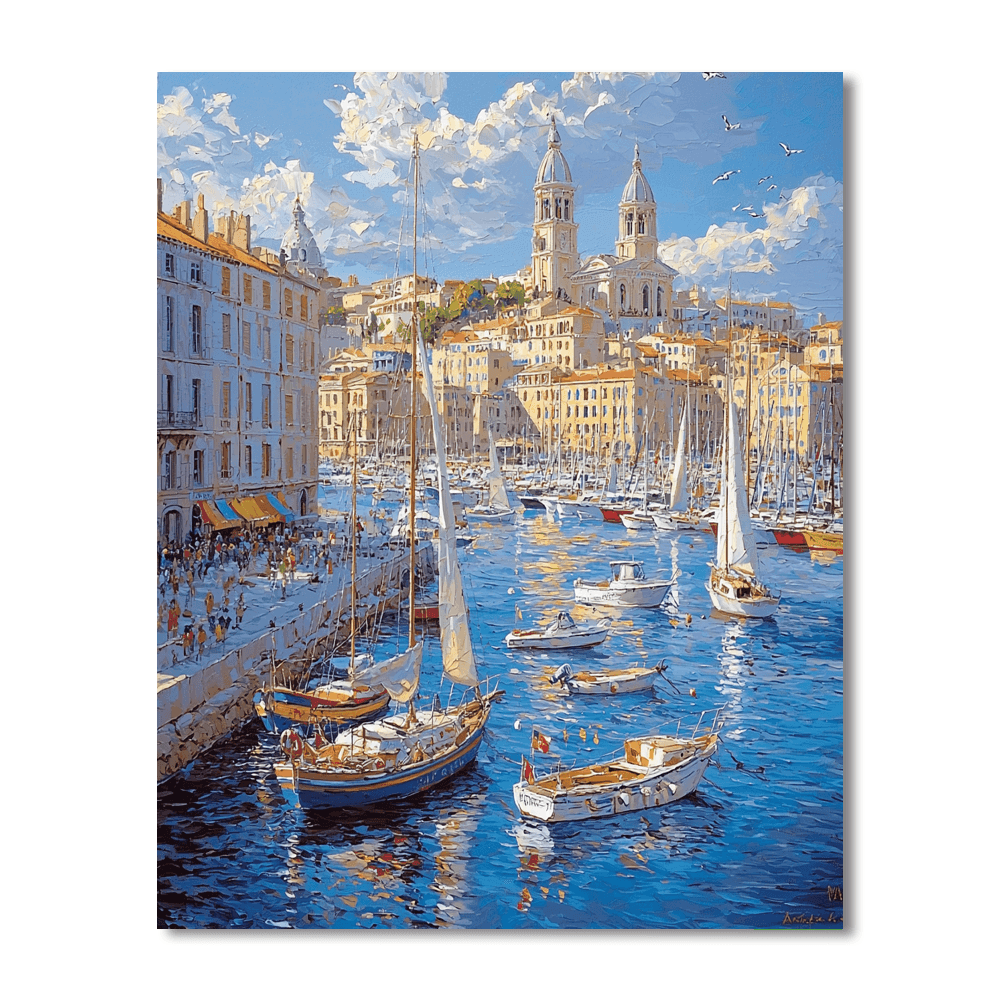 Vieux Port - Marseille Paint By Numbers Kits