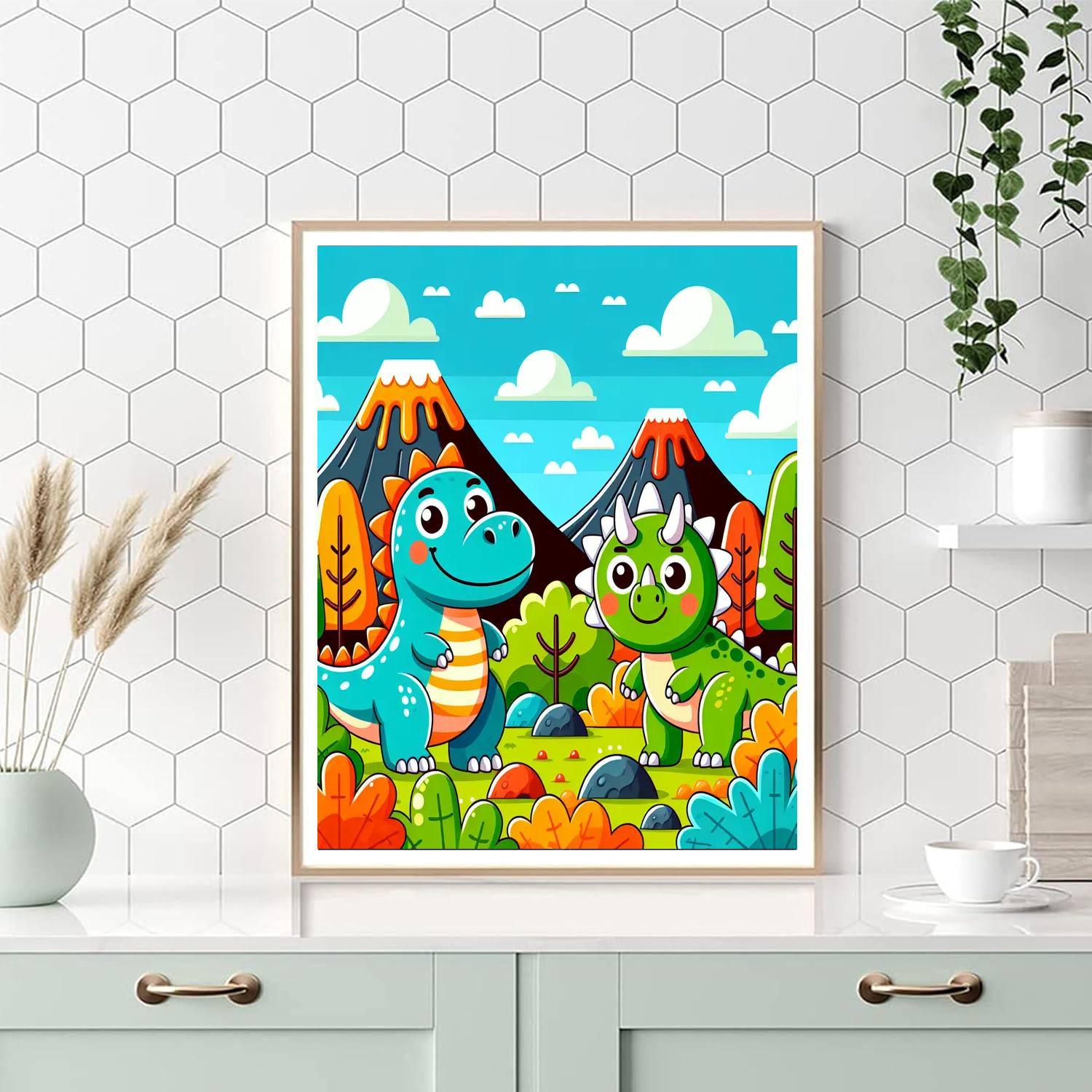Adventures With Happy Dinosaurs Painting By Numbers Kit