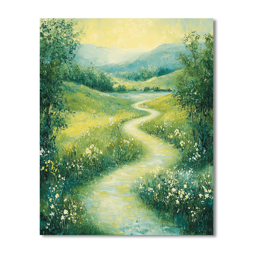 Vincent Van Gogh Inspired Pathway To Tranquility  Painting By Numbers Kit