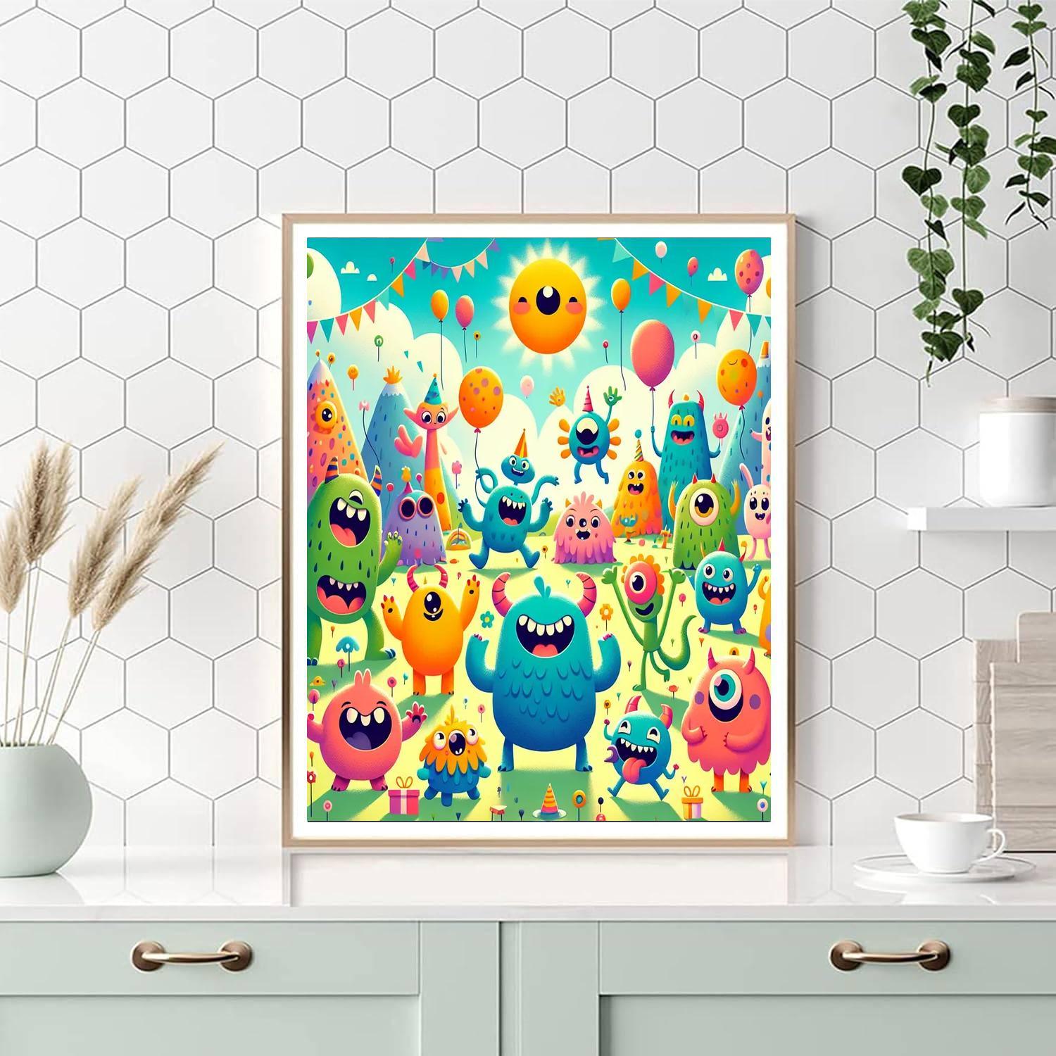 Friendly Monster Adventure Paint By Numbers
