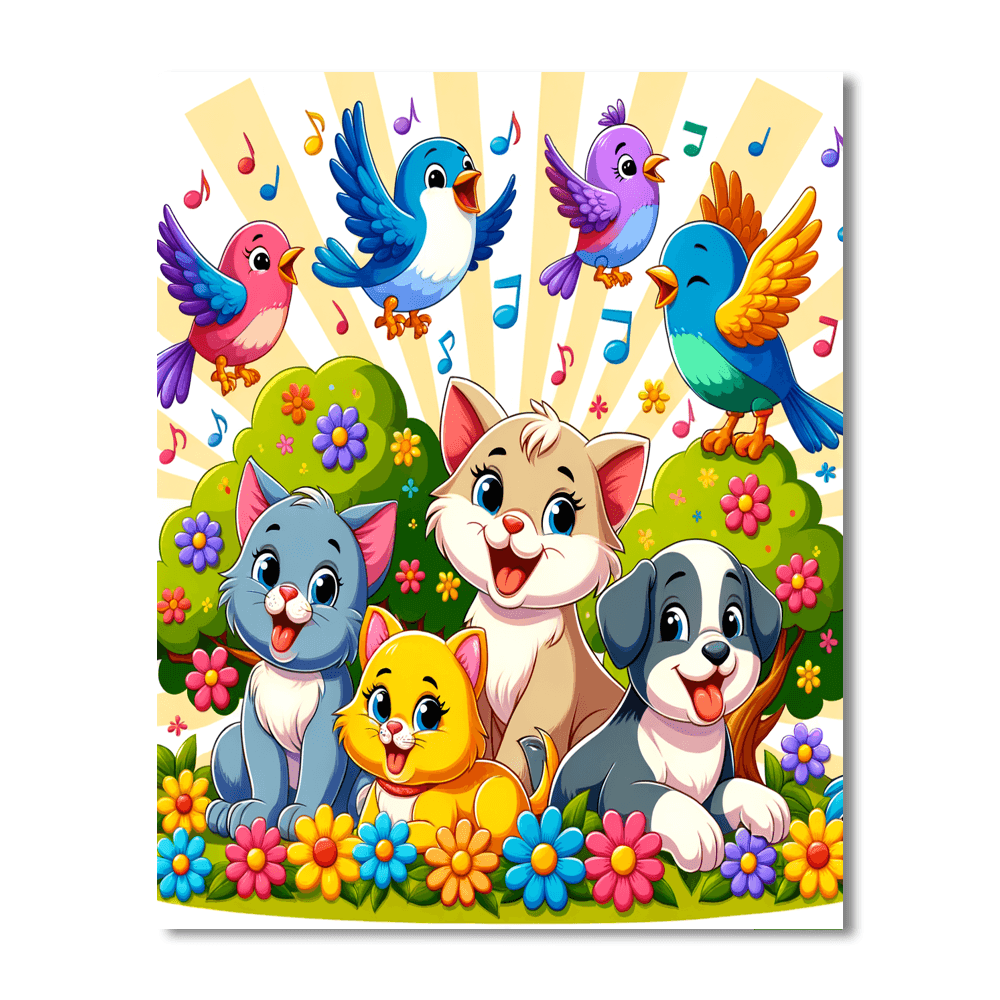 Playful Pet Paradise Paint By Numbers Kits