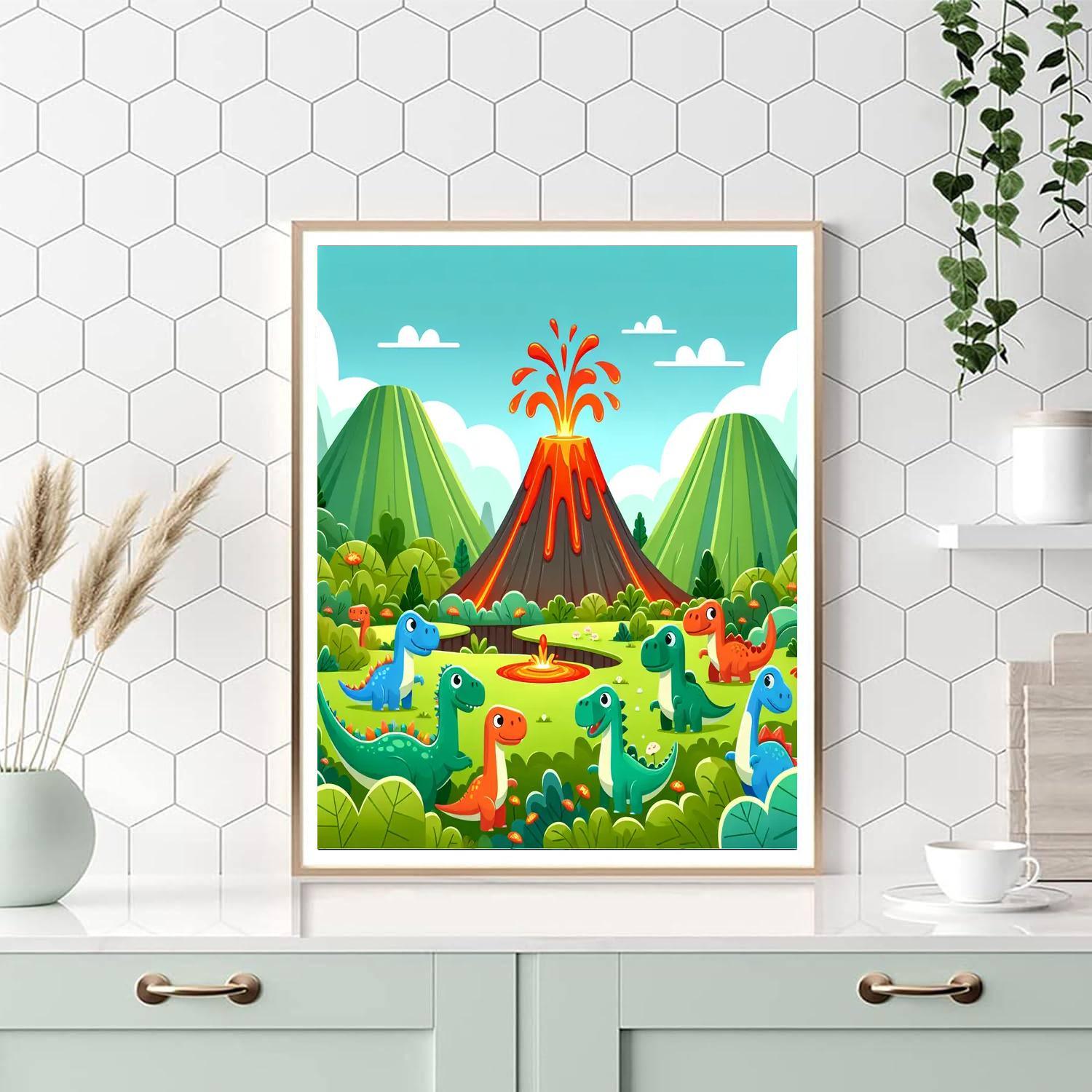 Bubbling Volcano Paint By Numbers Art