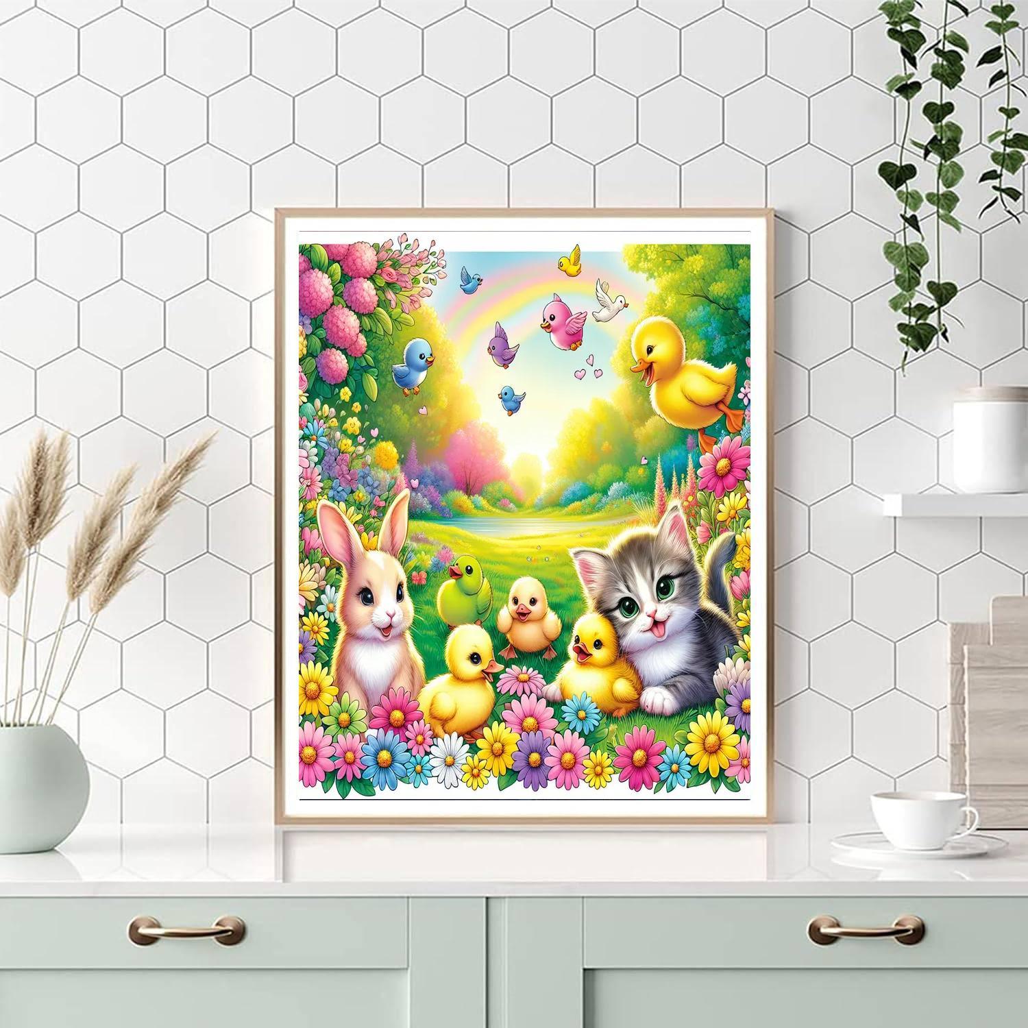 Adorable Baby Animal Parade Paint By Color