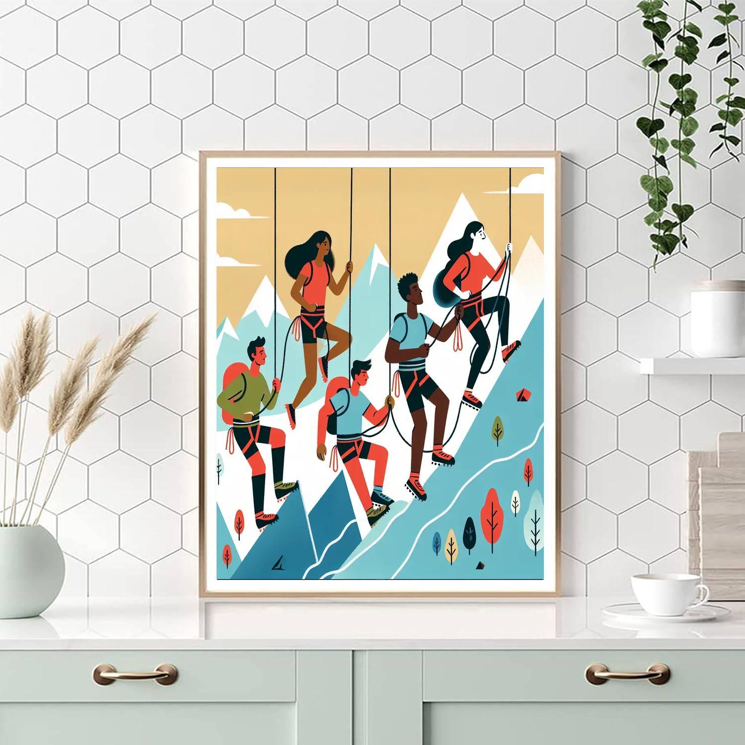 Mountain Climber Adventure Numbered Painting Kits