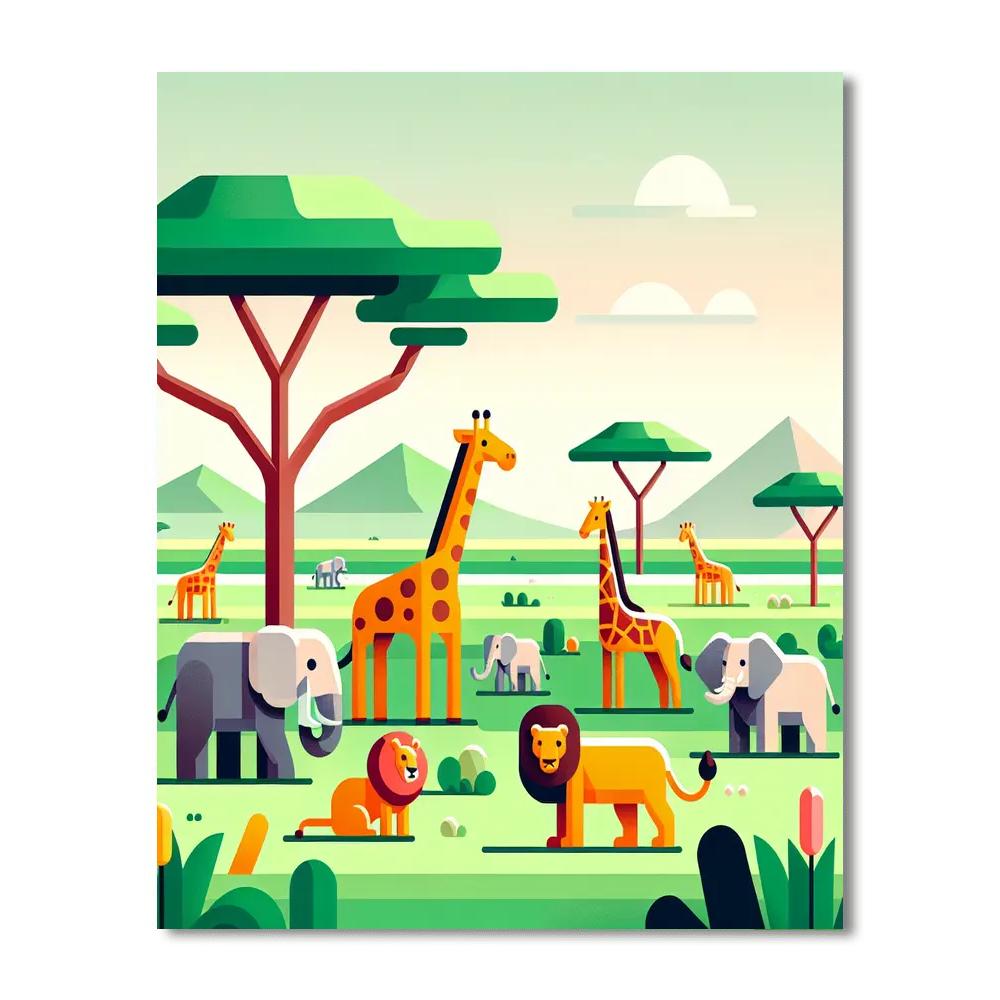 Savanna Safari Expedition Numbered Painting Kits