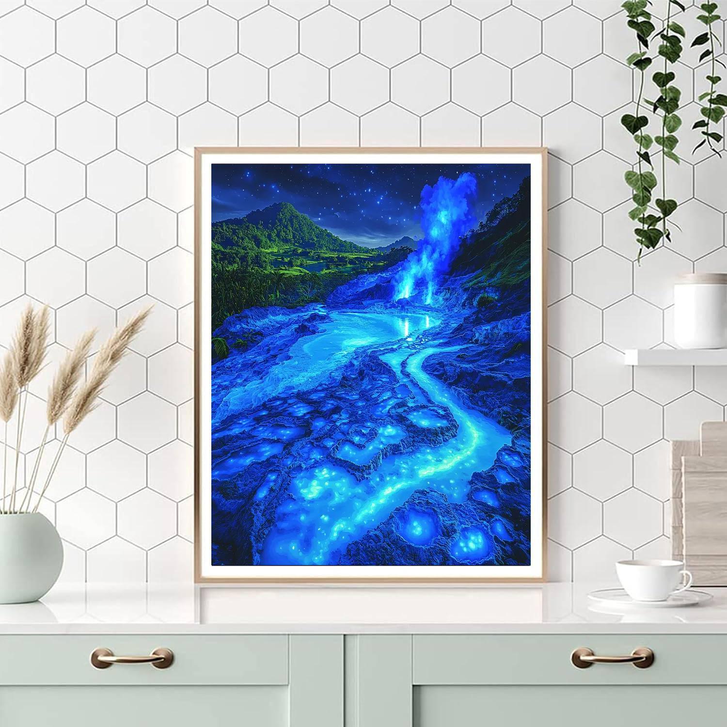 Kawah Ijen Volcano Numbered Painting Kits