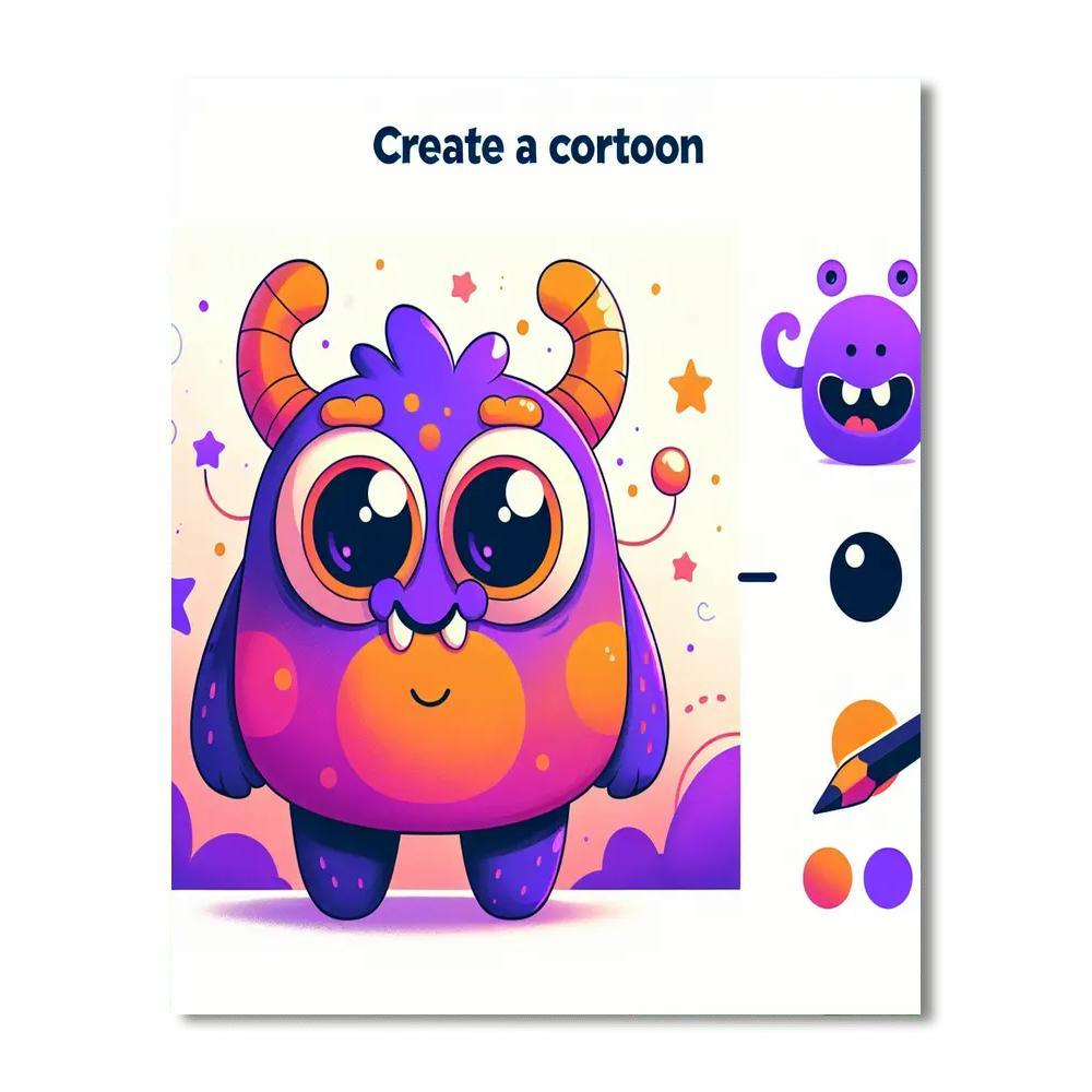 Joyful Little Monster Paint By Number